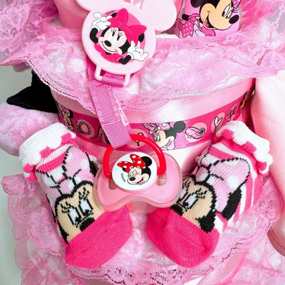 Minnie Mouse Diaper Cake, Baby Shower Gift